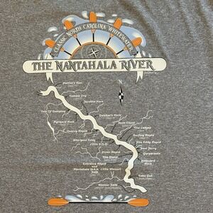 Nantahala River Kayaking Shirt Appalachian Rafting, North Carolina, Size L